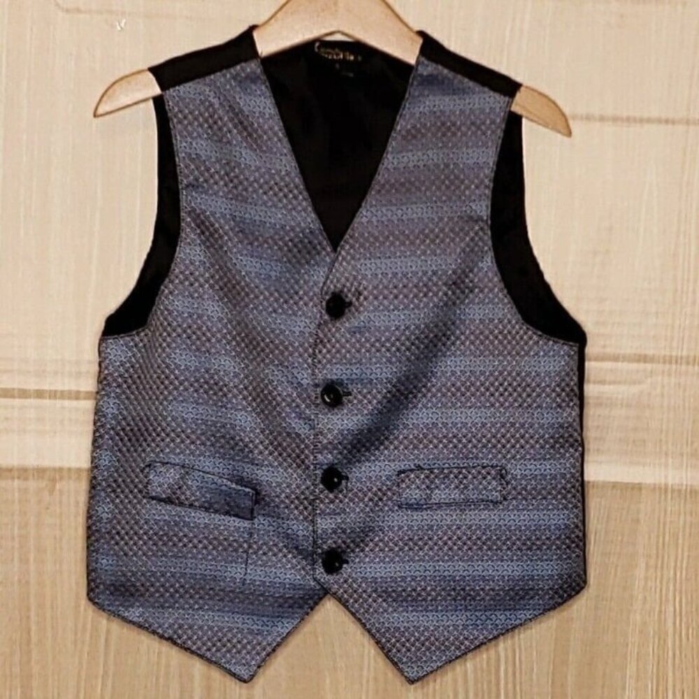 Kami Gold Boys Blue Vest With Silky Back 5